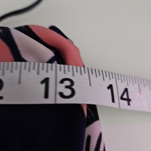 Sandiva jumpsuit strapless floral wide legs romper navy blue womens size XS - Picture 5 of 9